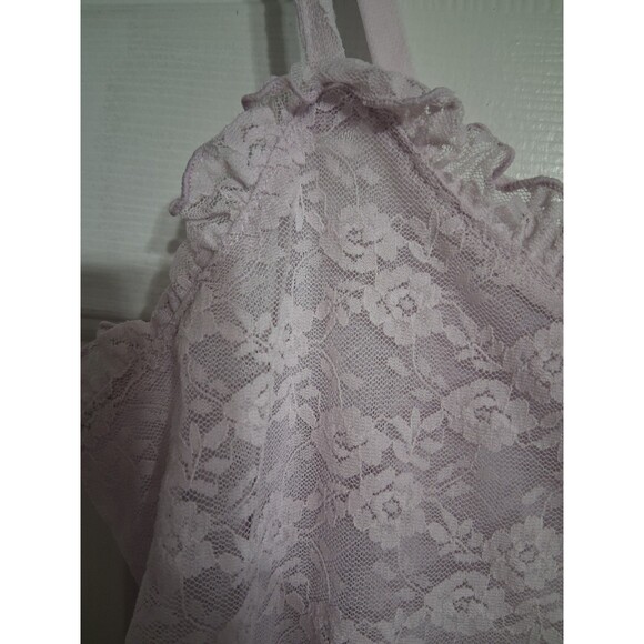 NWT Women's Old Navy Fitted Ruffle Floral Lace Cami Top Blouse Size L Lt Lilac - Picture 5 of 8